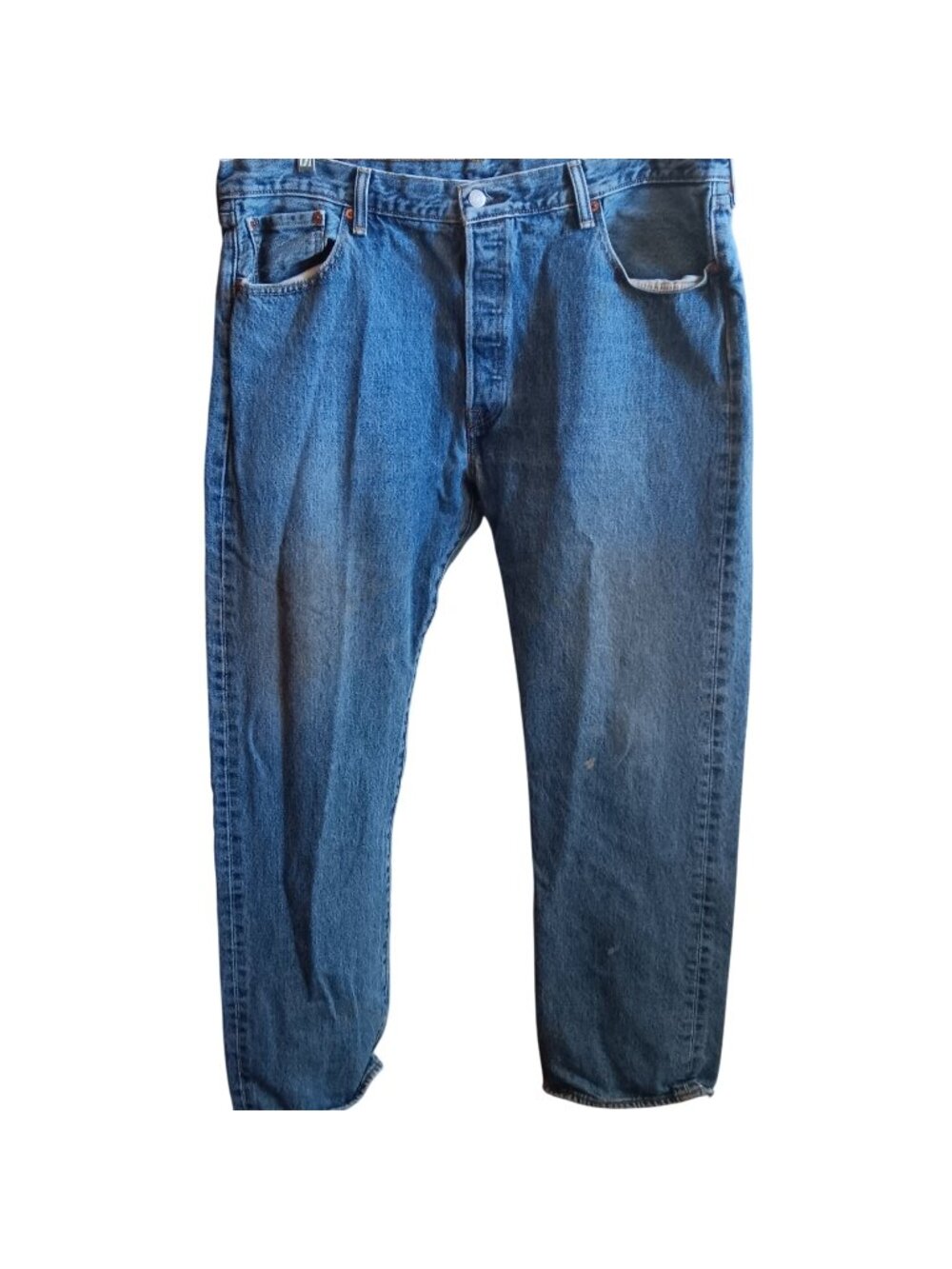 40x32 Levis 501 Original Fit Buttonfly Denim Jeans W40 L32 Farm Trash Fade